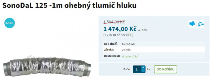SonoDaL 125 -1m ohebn tlumi